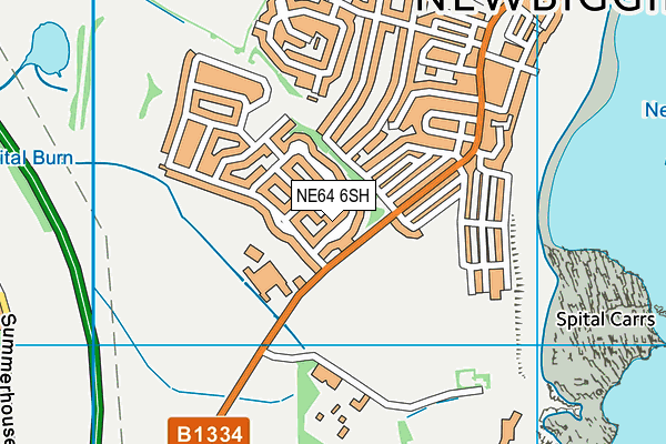 NE64 6SH map - OS VectorMap District (Ordnance Survey)