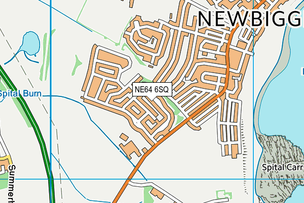 NE64 6SQ map - OS VectorMap District (Ordnance Survey)