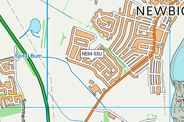 NE64 6SU map - OS VectorMap District (Ordnance Survey)