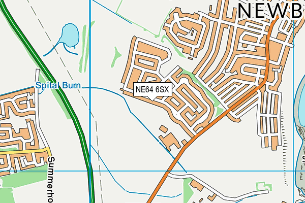 NE64 6SX map - OS VectorMap District (Ordnance Survey)