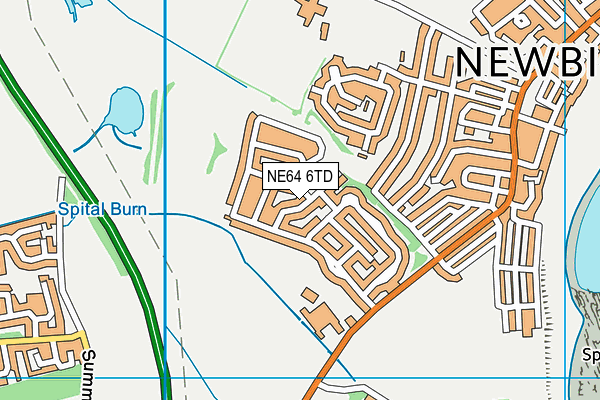 NE64 6TD map - OS VectorMap District (Ordnance Survey)