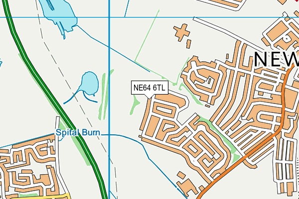 NE64 6TL map - OS VectorMap District (Ordnance Survey)