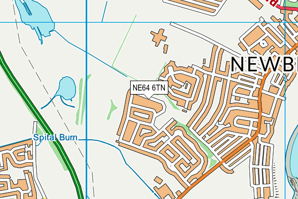 NE64 6TN map - OS VectorMap District (Ordnance Survey)