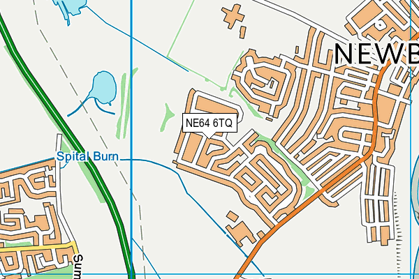 NE64 6TQ map - OS VectorMap District (Ordnance Survey)