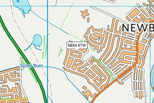 NE64 6TW map - OS VectorMap District (Ordnance Survey)