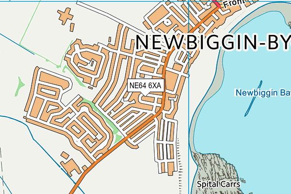 NE64 6XA map - OS VectorMap District (Ordnance Survey)