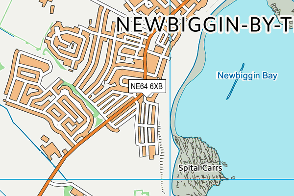 NE64 6XB map - OS VectorMap District (Ordnance Survey)
