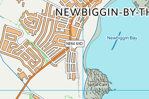 NE64 6XD map - OS VectorMap District (Ordnance Survey)