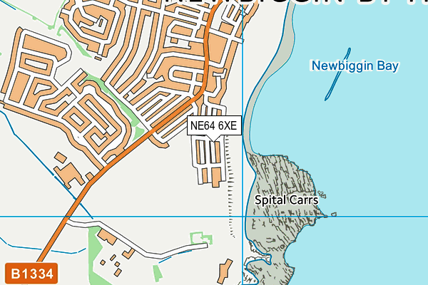 NE64 6XE map - OS VectorMap District (Ordnance Survey)