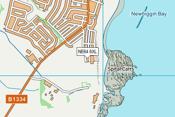 NE64 6XL map - OS VectorMap District (Ordnance Survey)