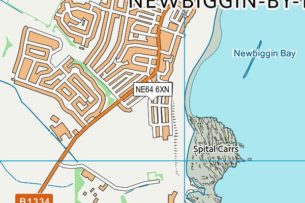 NE64 6XN map - OS VectorMap District (Ordnance Survey)