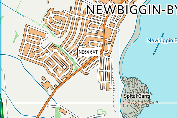 NE64 6XT map - OS VectorMap District (Ordnance Survey)