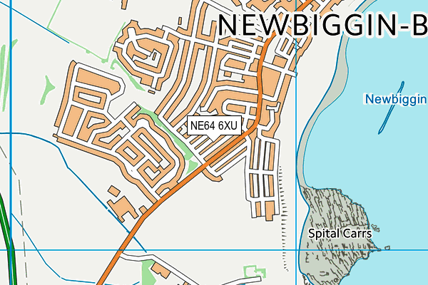 NE64 6XU map - OS VectorMap District (Ordnance Survey)