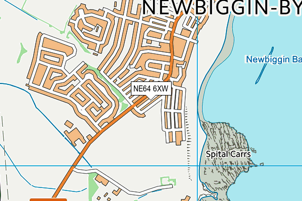 NE64 6XW map - OS VectorMap District (Ordnance Survey)