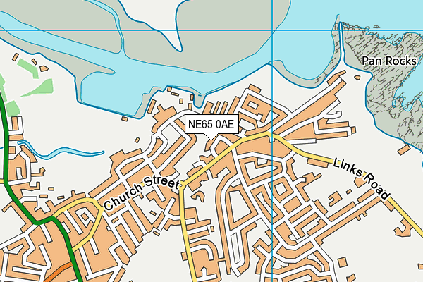 NE65 0AE map - OS VectorMap District (Ordnance Survey)