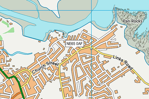 NE65 0AF map - OS VectorMap District (Ordnance Survey)