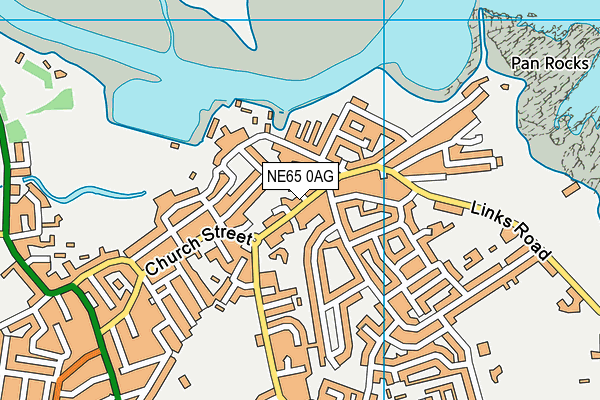 NE65 0AG map - OS VectorMap District (Ordnance Survey)