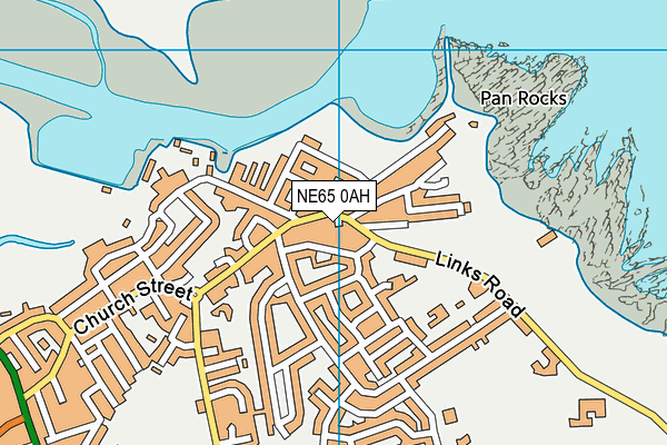 NE65 0AH map - OS VectorMap District (Ordnance Survey)