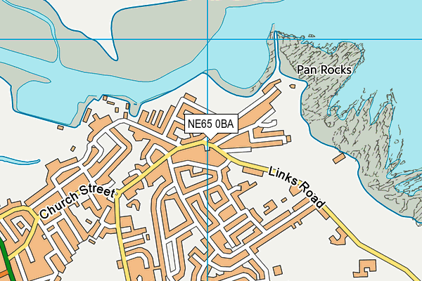 NE65 0BA map - OS VectorMap District (Ordnance Survey)