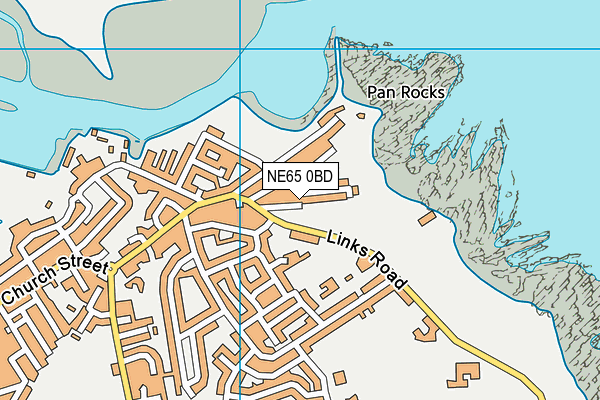 NE65 0BD map - OS VectorMap District (Ordnance Survey)