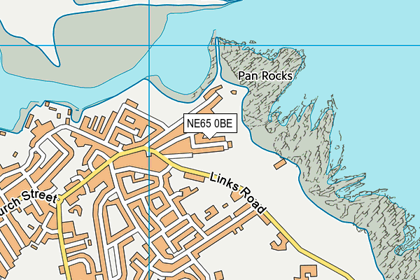 NE65 0BE map - OS VectorMap District (Ordnance Survey)