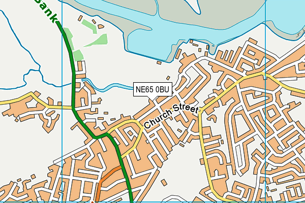 NE65 0BU map - OS VectorMap District (Ordnance Survey)