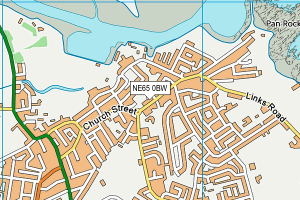 NE65 0BW map - OS VectorMap District (Ordnance Survey)