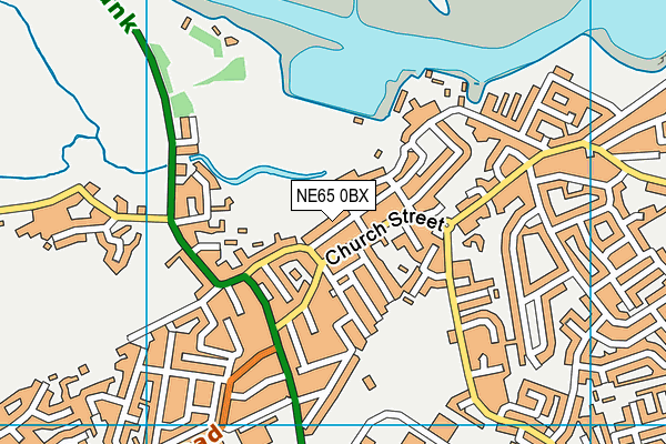 NE65 0BX map - OS VectorMap District (Ordnance Survey)