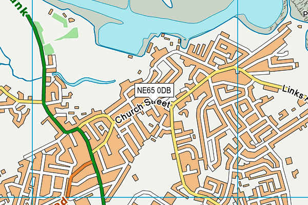 NE65 0DB map - OS VectorMap District (Ordnance Survey)