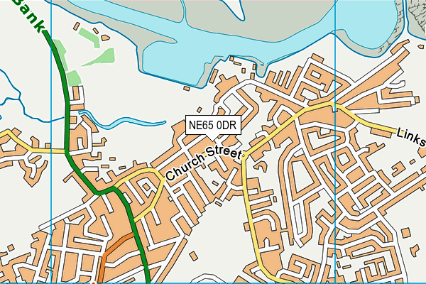 NE65 0DR map - OS VectorMap District (Ordnance Survey)