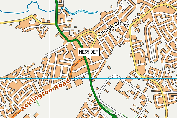 Amble First School map (NE65 0EF) - OS VectorMap District (Ordnance Survey)