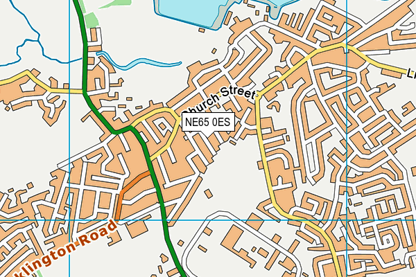 NE65 0ES map - OS VectorMap District (Ordnance Survey)