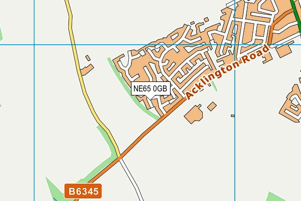 NE65 0GB map - OS VectorMap District (Ordnance Survey)