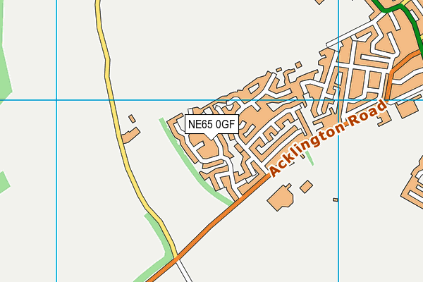 NE65 0GF map - OS VectorMap District (Ordnance Survey)