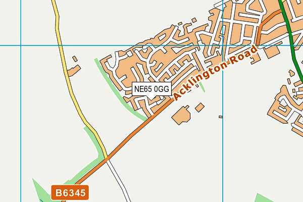 NE65 0GG map - OS VectorMap District (Ordnance Survey)