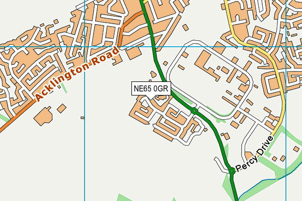 NE65 0GR map - OS VectorMap District (Ordnance Survey)