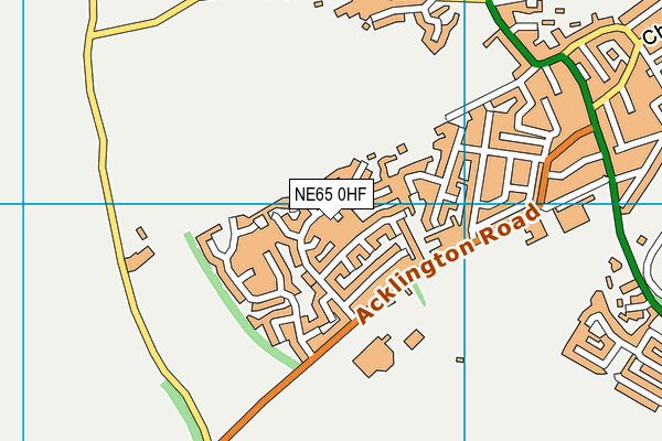 NE65 0HF map - OS VectorMap District (Ordnance Survey)
