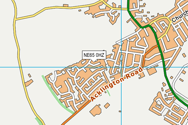 NE65 0HZ map - OS VectorMap District (Ordnance Survey)
