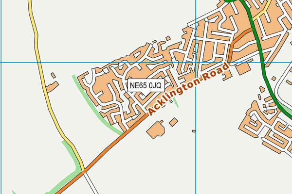 NE65 0JQ map - OS VectorMap District (Ordnance Survey)