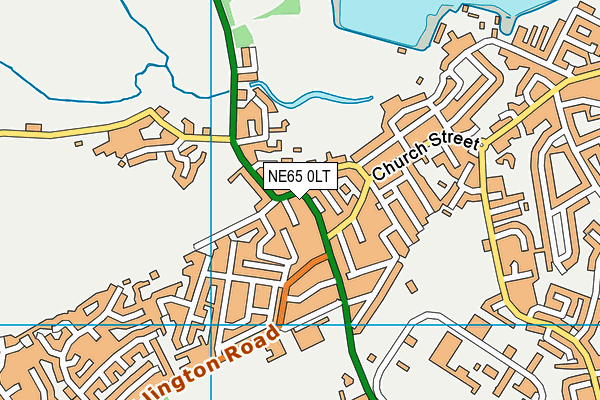 NE65 0LT map - OS VectorMap District (Ordnance Survey)