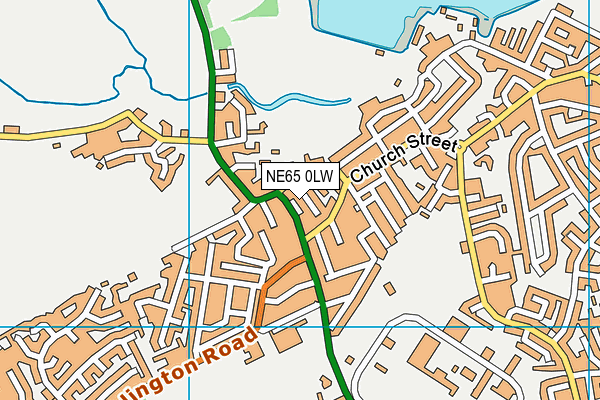 NE65 0LW map - OS VectorMap District (Ordnance Survey)