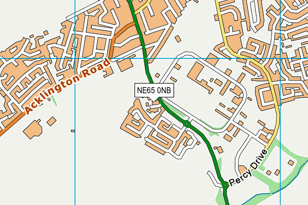 NE65 0NB map - OS VectorMap District (Ordnance Survey)