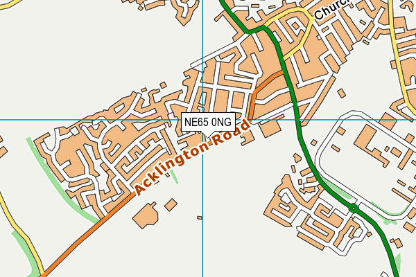 James Calvert Spence College (Acklington Road) map (NE65 0NG) - OS VectorMap District (Ordnance Survey)
