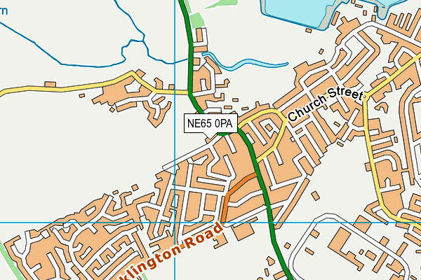 NE65 0PA map - OS VectorMap District (Ordnance Survey)