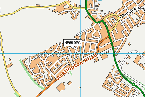 NE65 0PG map - OS VectorMap District (Ordnance Survey)