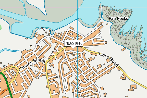 NE65 0PR map - OS VectorMap District (Ordnance Survey)