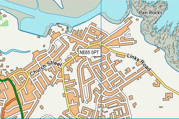 NE65 0PT map - OS VectorMap District (Ordnance Survey)