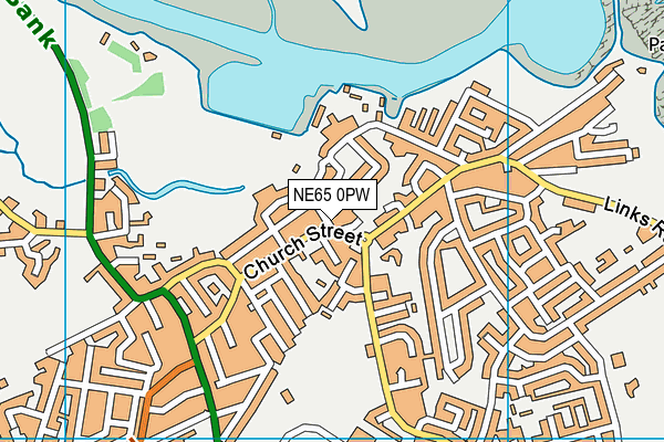 NE65 0PW map - OS VectorMap District (Ordnance Survey)