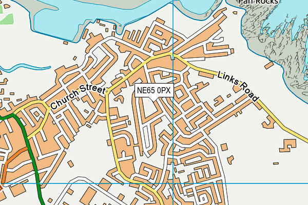 NE65 0PX map - OS VectorMap District (Ordnance Survey)