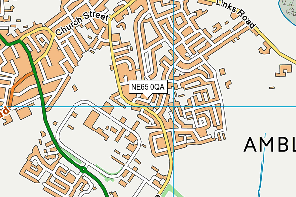 NE65 0QA map - OS VectorMap District (Ordnance Survey)